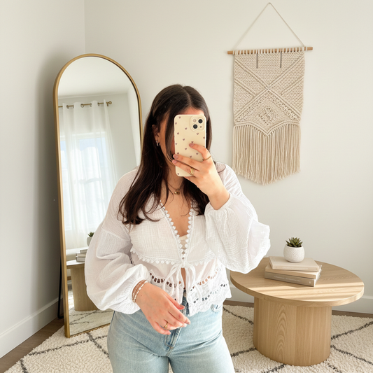 Bluse boho musselin sommer