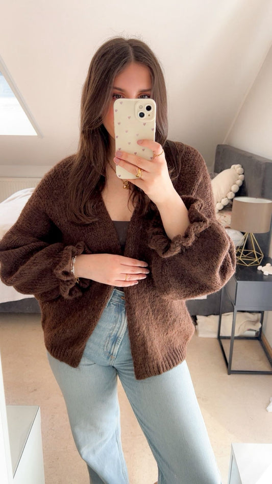 oversize cardigan getragen