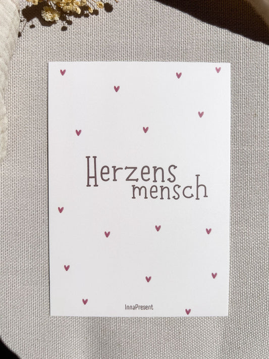 Grußkarte "Herzensmensch" | Postkarte
