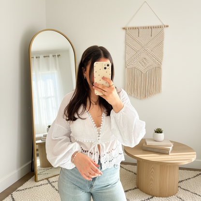 Bluse boho musselin sommer