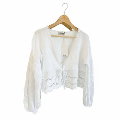 Musselin Bluse Details Baumwolle