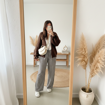 Outfit Inspiration Wide Leg Sommerhose gestreift