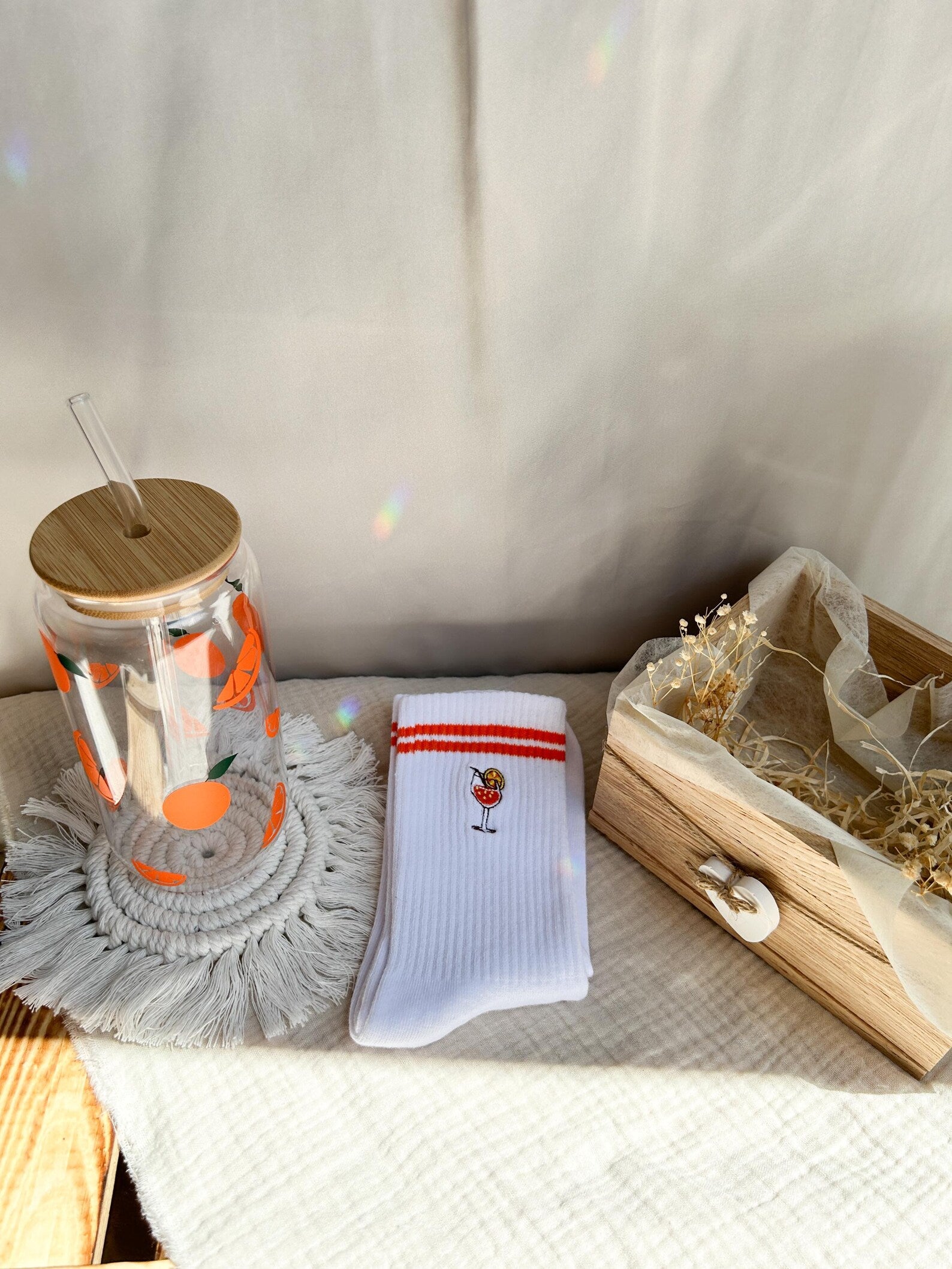 Sommerliches Geschenkset mit Aperol Details