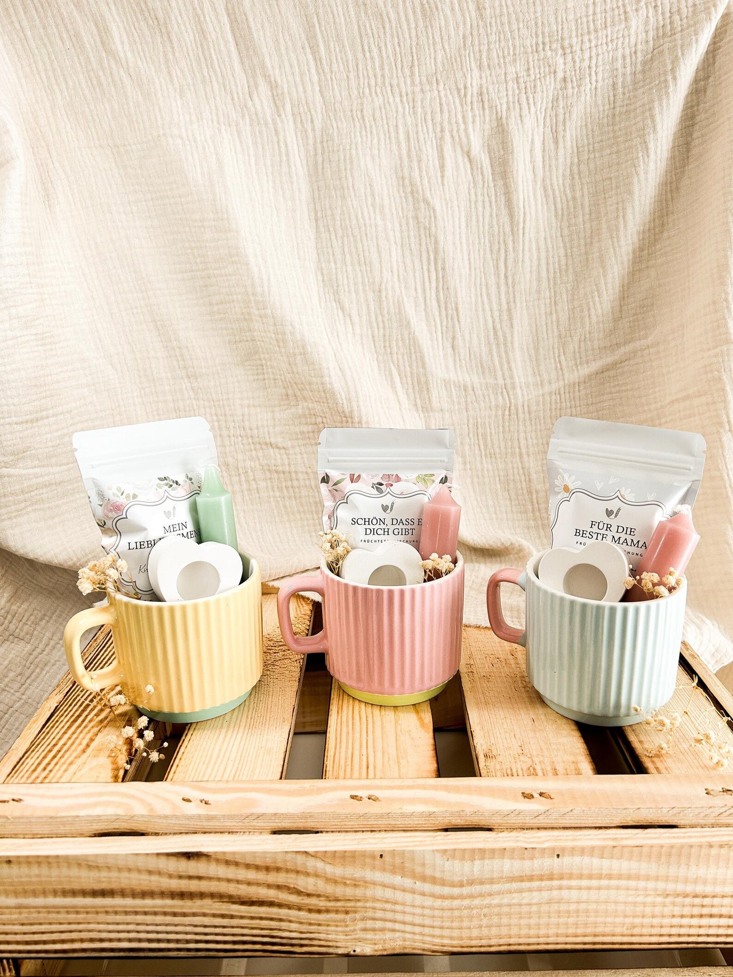 tasse und tee geschenkset frau