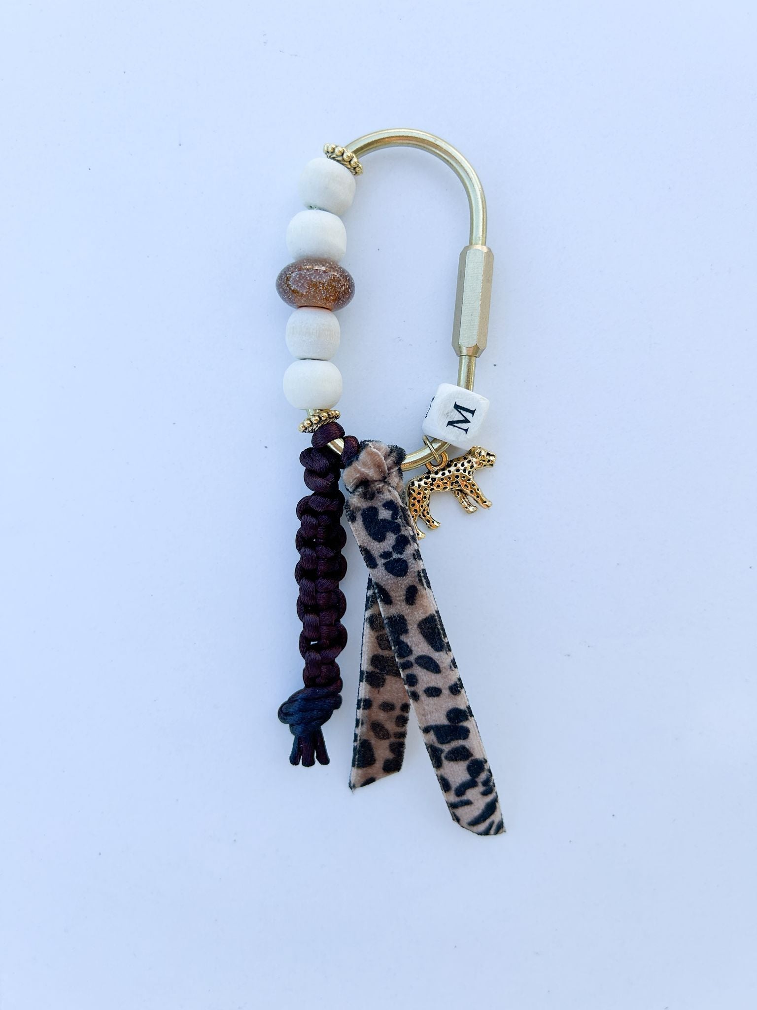 bag charm mit leo muster und leopard charm