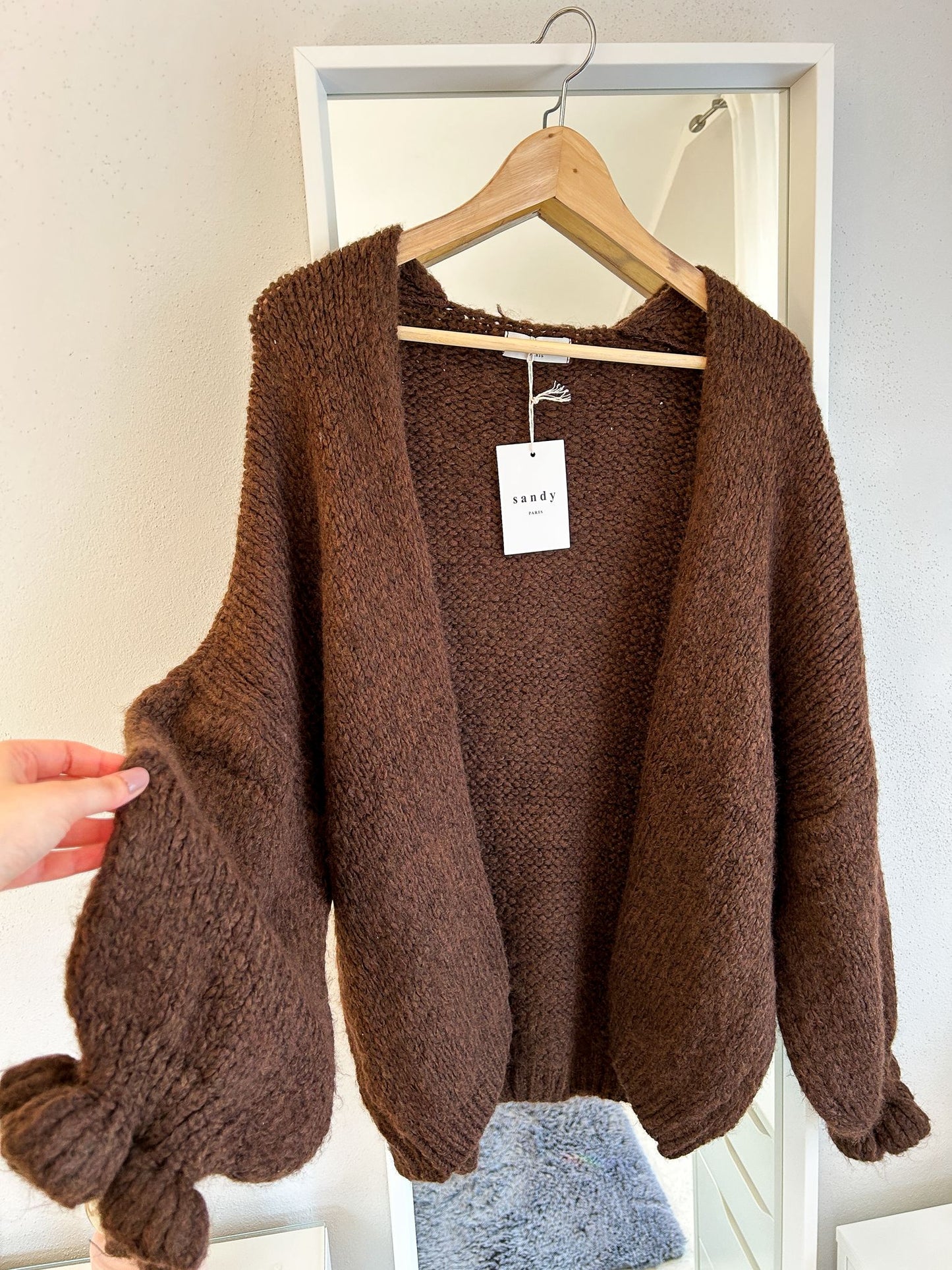 cardigan mit ballonärmeln 