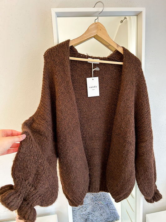 cardigan mit ballonärmeln 