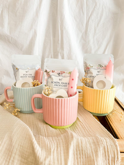 geschenkset tasse und tee auszeit