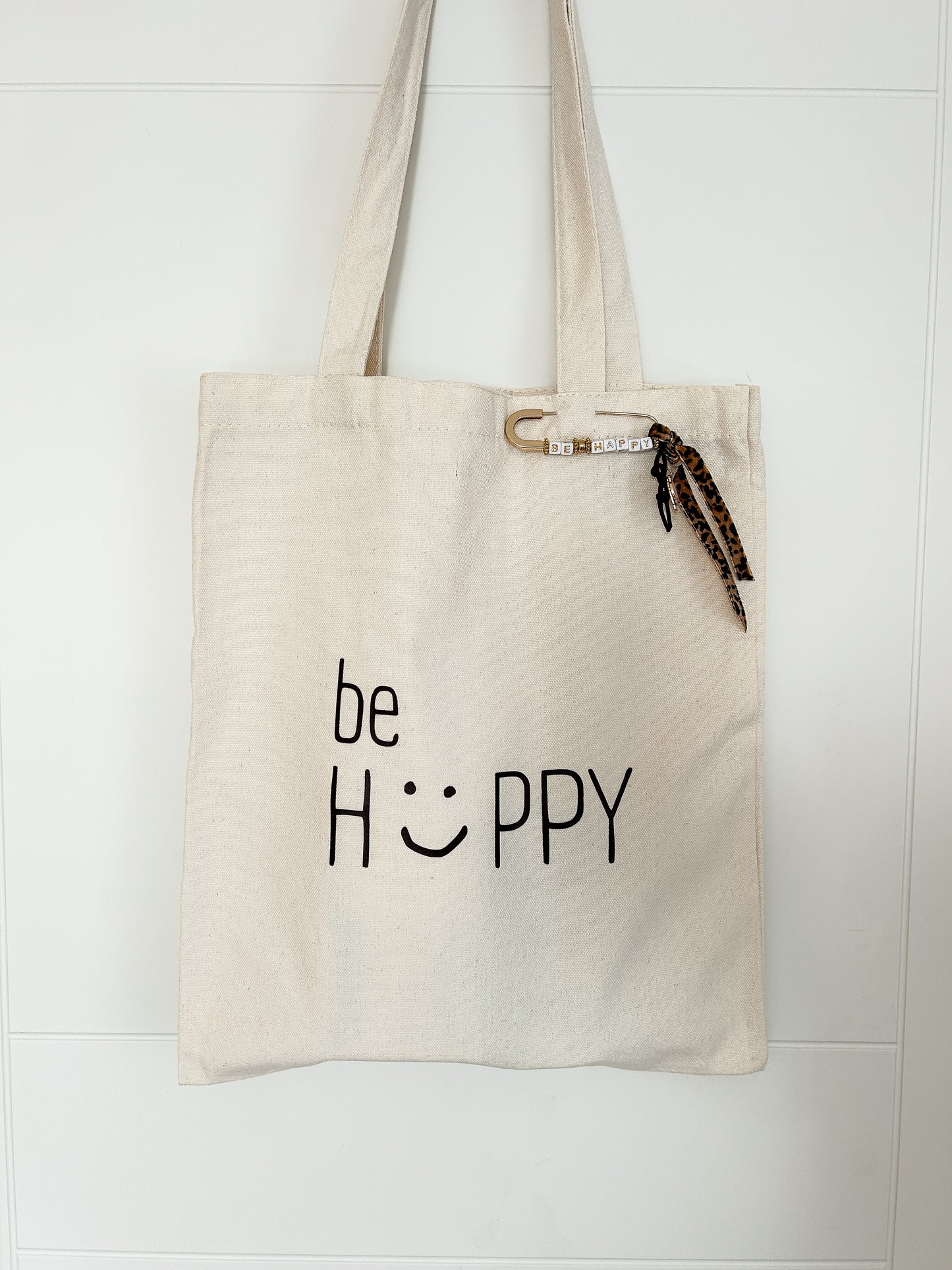 jutebeutel mit aufdruck be happy