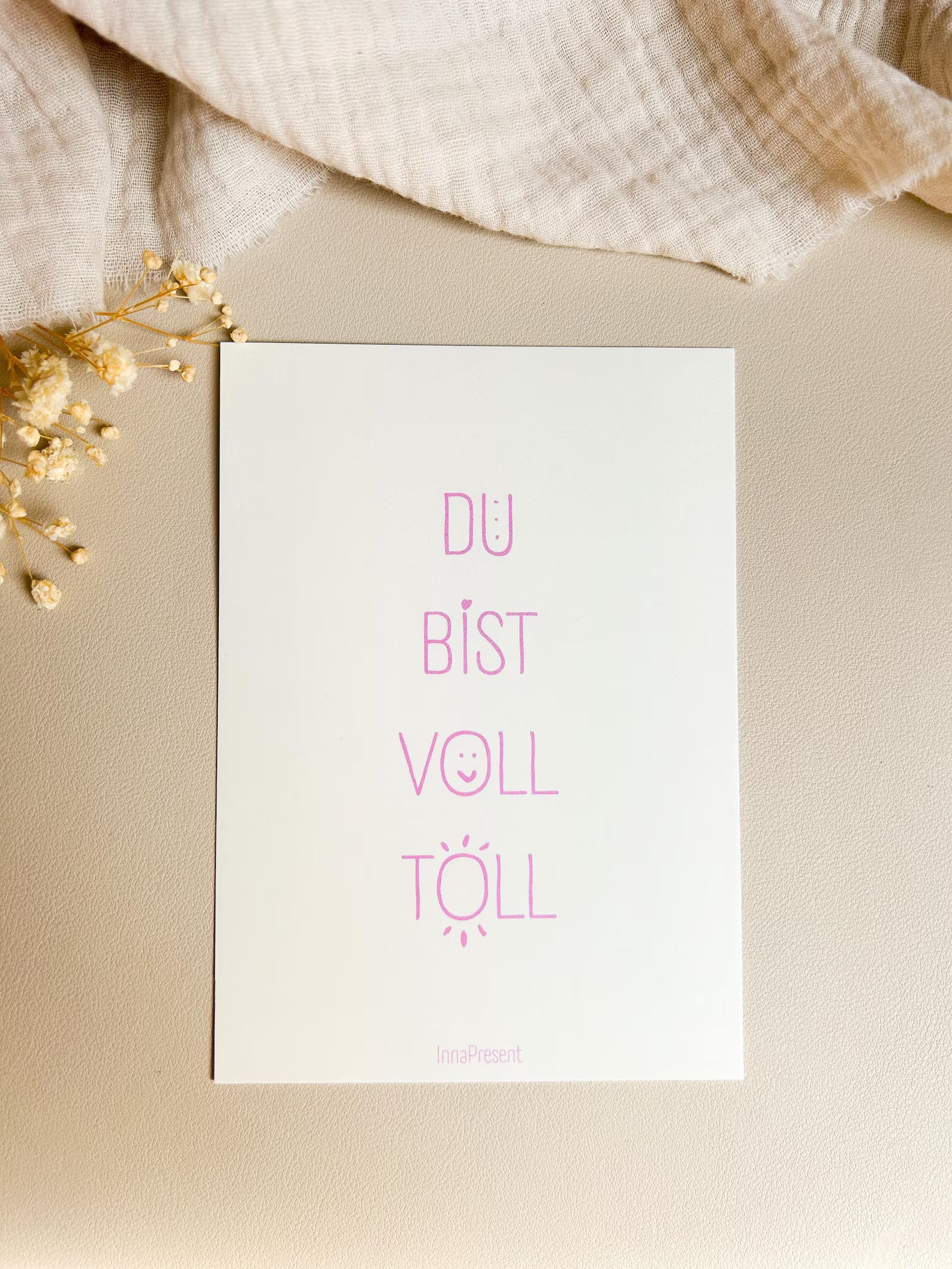 grusskarte spruch du bist voll toll